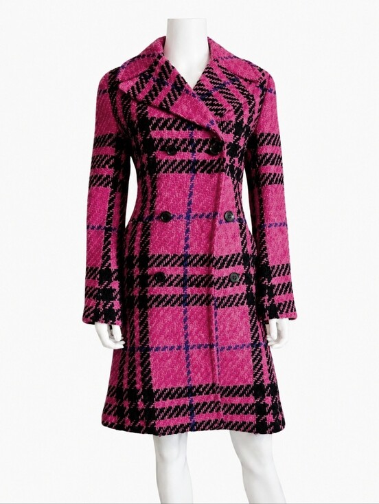 Junya Watanabe Jackets & Blazers - JUNYA WATANABE COMME DES GARCONS | FW01 Pink Plaid Wool Coat Size Medium